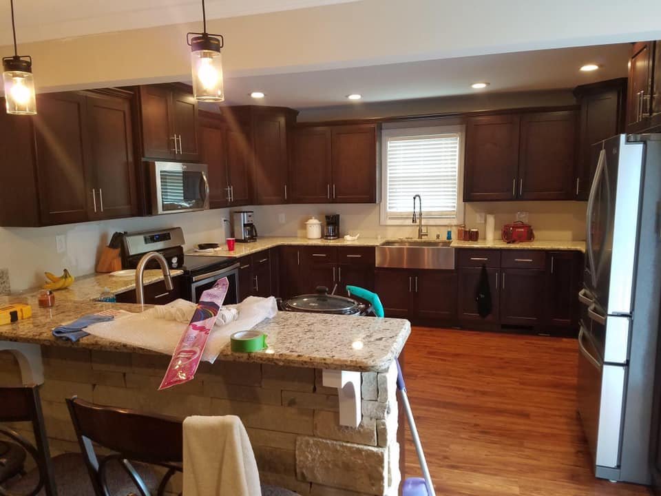 Kitchen Island Installation in Easley, SC project by Upstate Construction & Renovation