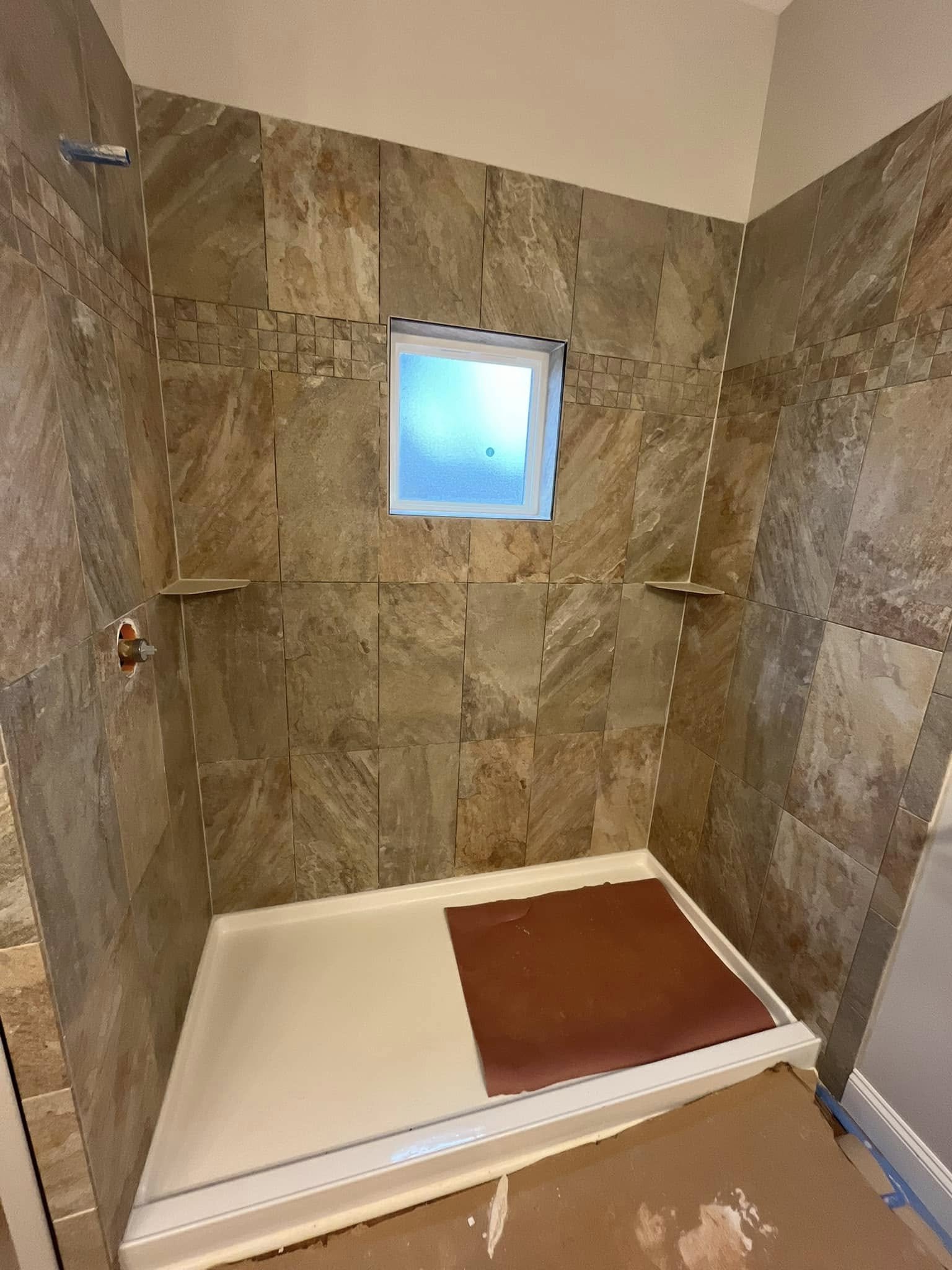 Walk-In Shower Installation in Easley, SC project by Upstate Construction & Renovation