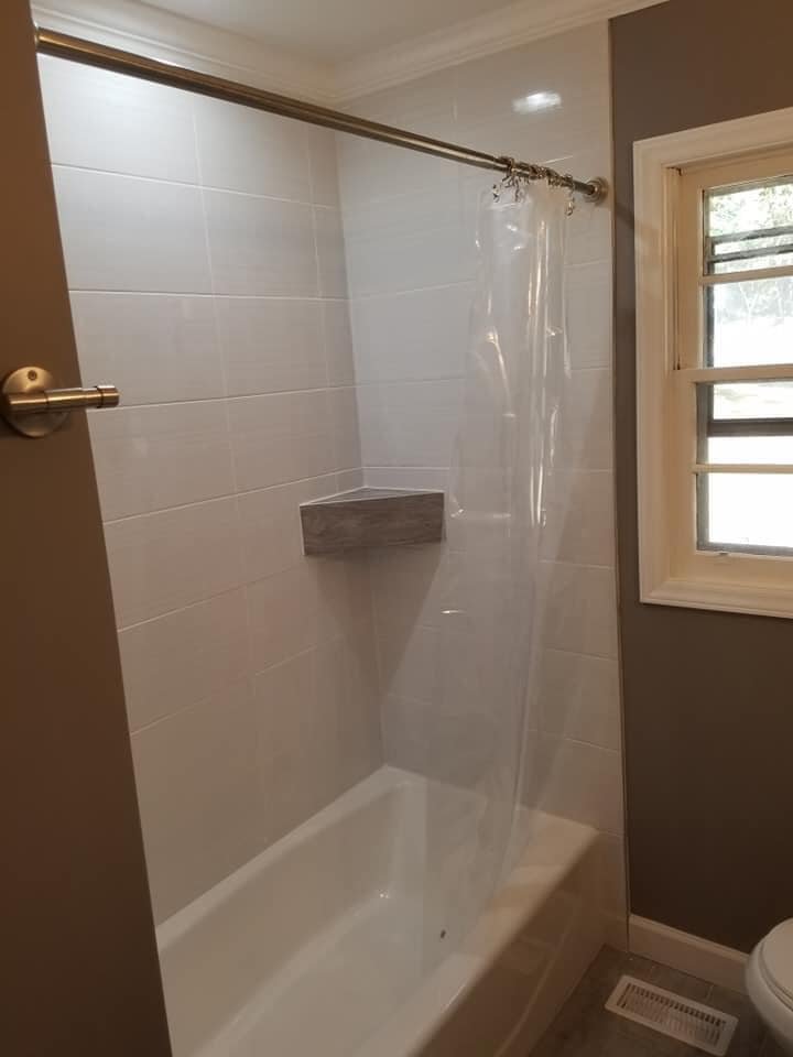 Bathroom Tile Installation in Easley, SC project by Upstate Construction & Renovation