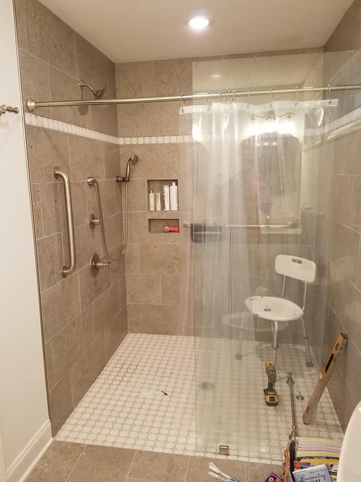 Walk-In Shower Installation in Easley, SC project by Upstate Construction & Renovation